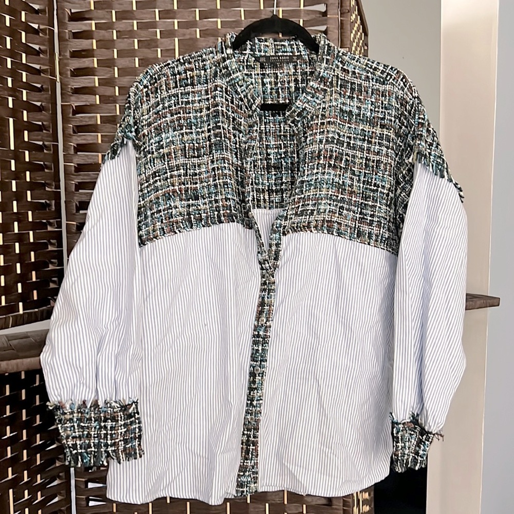 Zara basic woven shirt